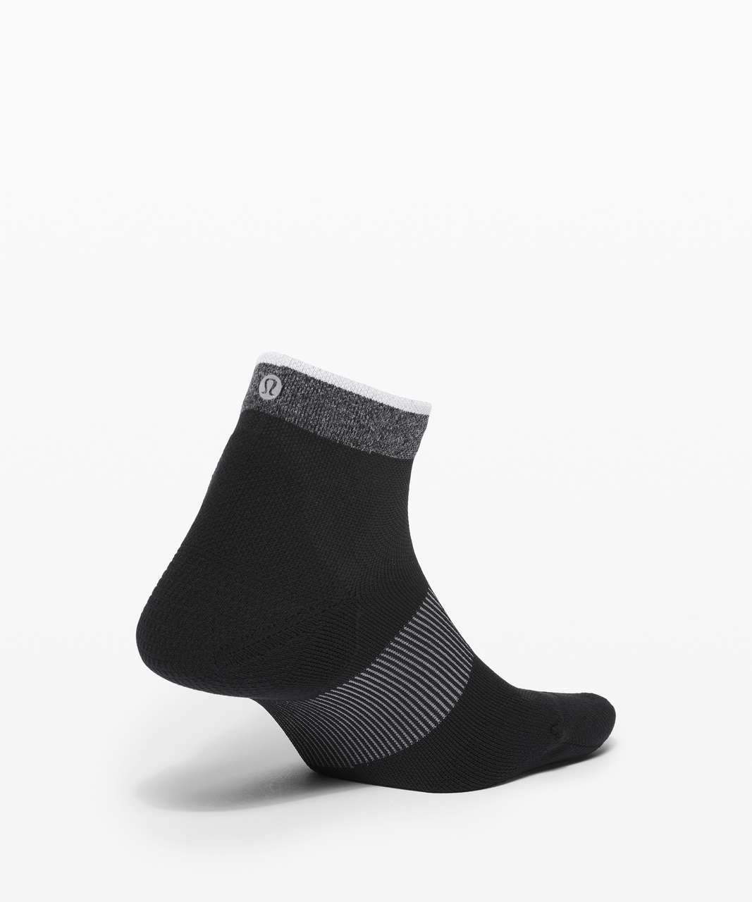 Lululemon Power Stride Ankle Sock *Stripe - Black - lulu fanatics