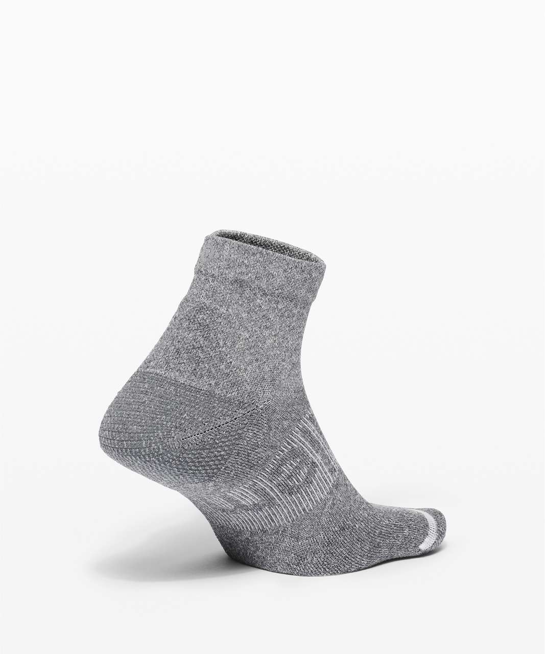 Lululemon Power Stride Ankle Sock *Wordmark - Heathered Graphite Grey