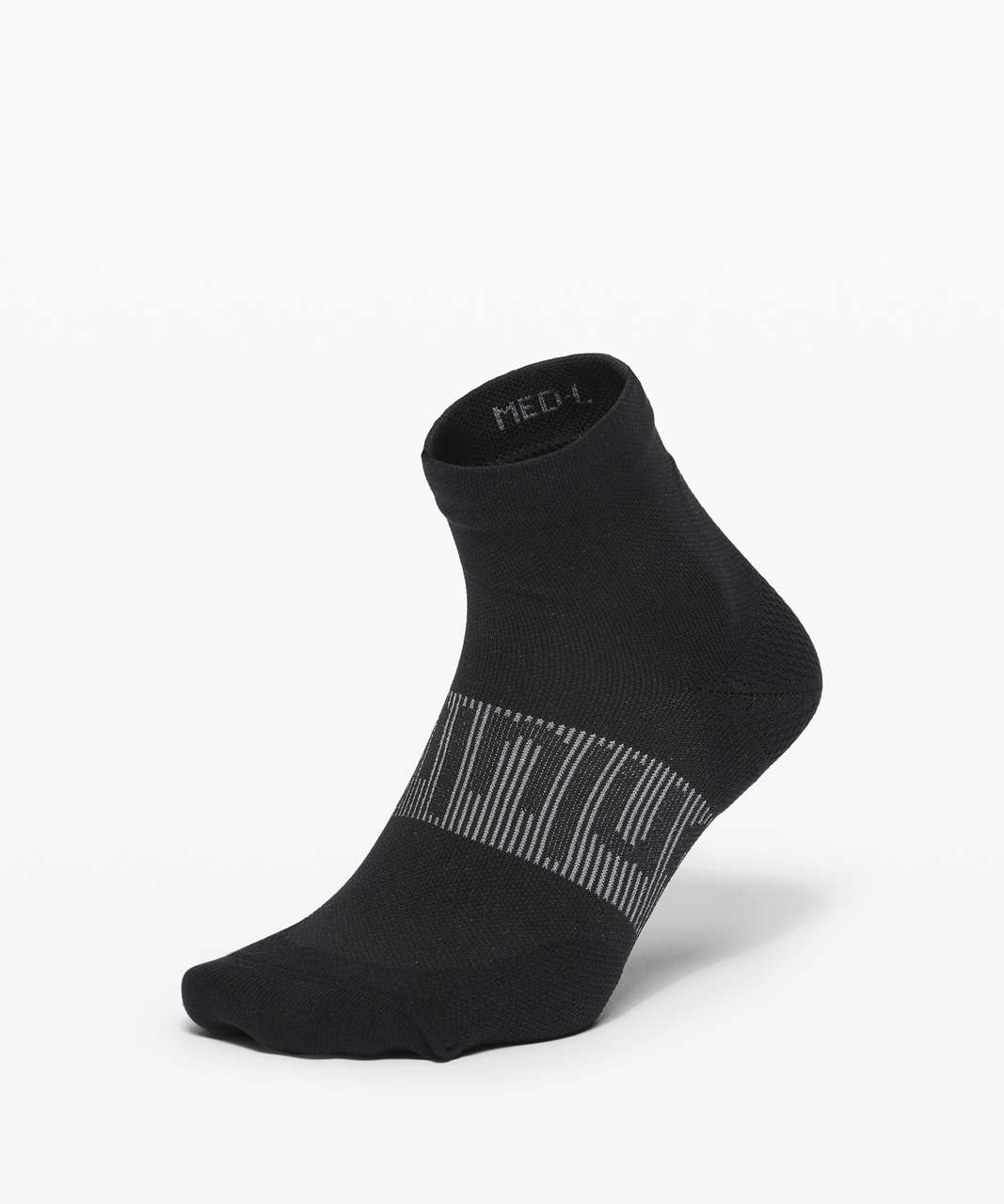 Lululemon Power Stride Ankle Sock *Wordmark - Black - lulu fanatics