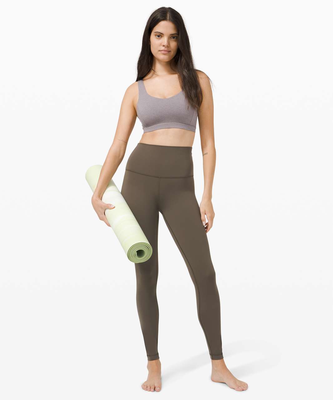 Lululemon Wunder Under High Rise 28” Jacquard Mossy Dark Olive