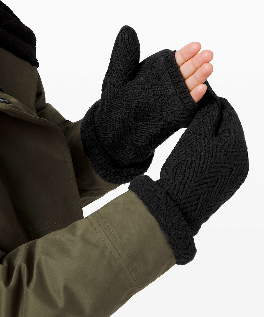 Lululemon Sherpa Weave Mitten - Black