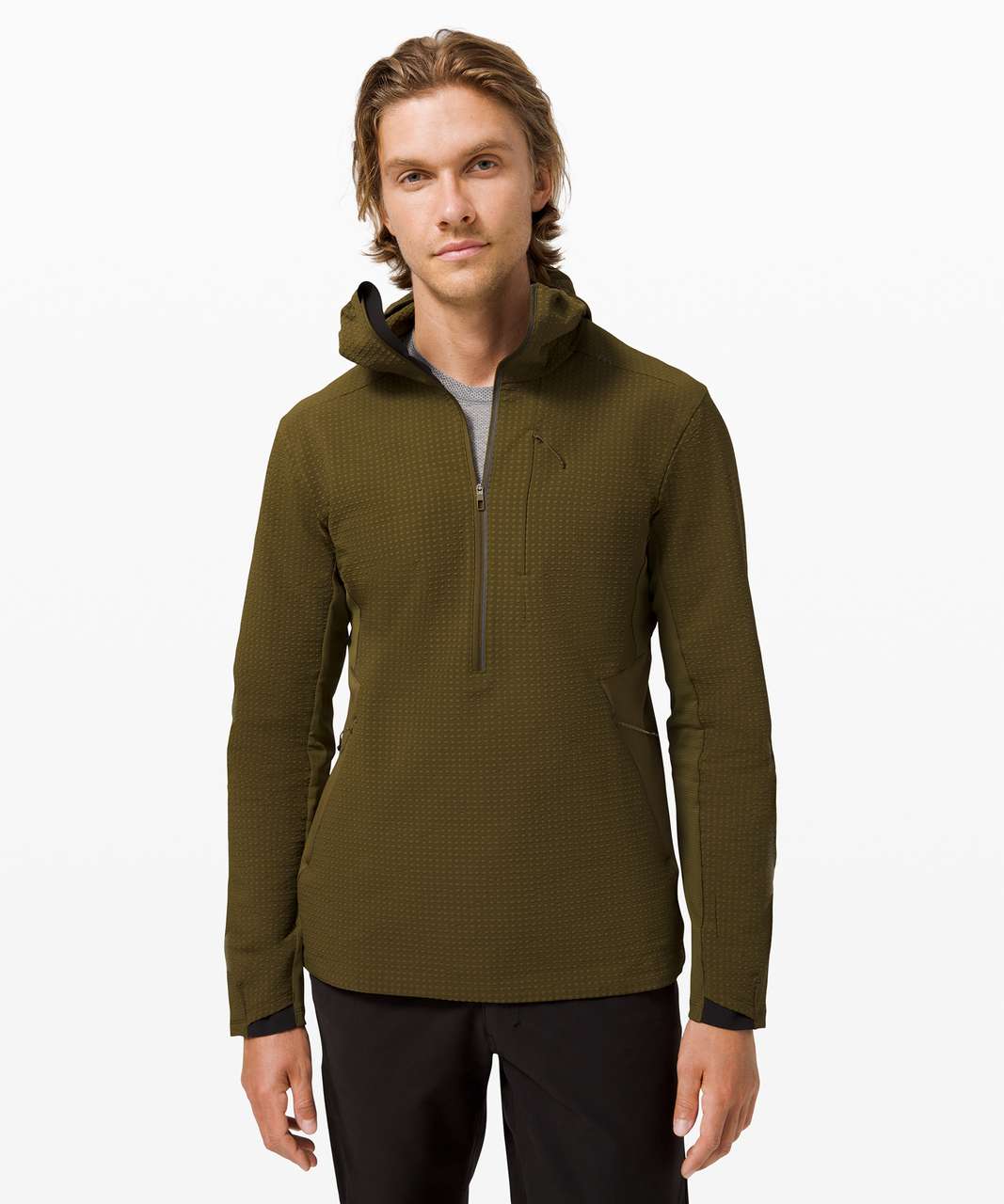 Lululemon - Cold-Terrain Mesh-Trimmed Jersey Half-Zip Hooded