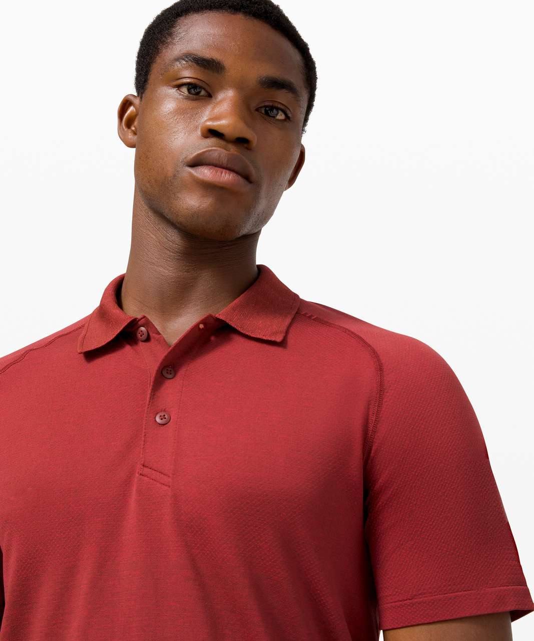 Lululemon Metal Vent Tech Polo 2.0 - Dark Red / Savannah