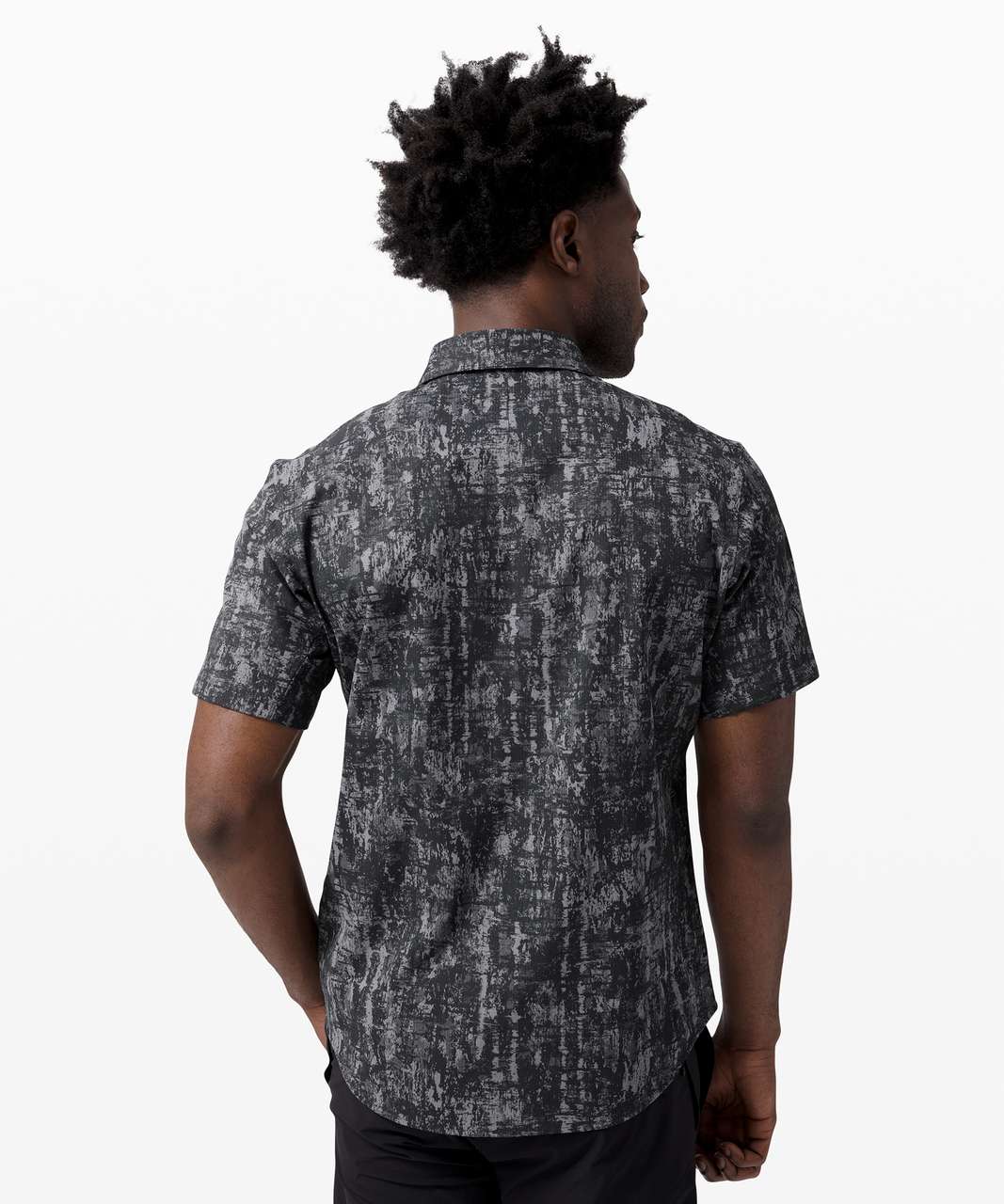 Lululemon Airing Easy Short Sleeve Shirt *Ventlight Mesh - Erosion Asphalt Grey Obsidian