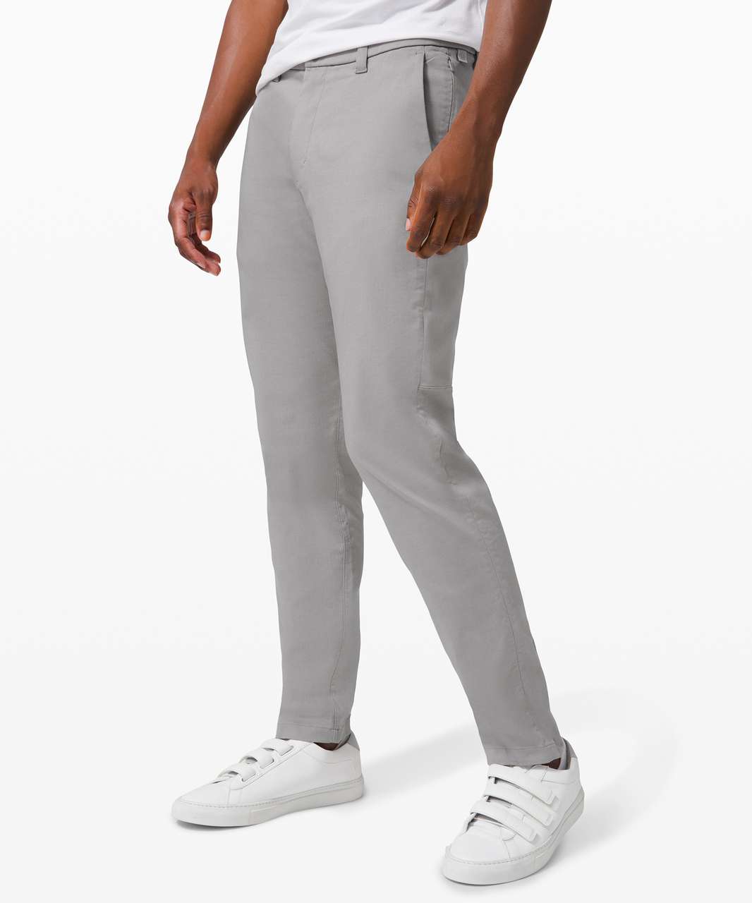 Lululemon Commission Pant Slim *Oxford 32" - Gull Grey / White