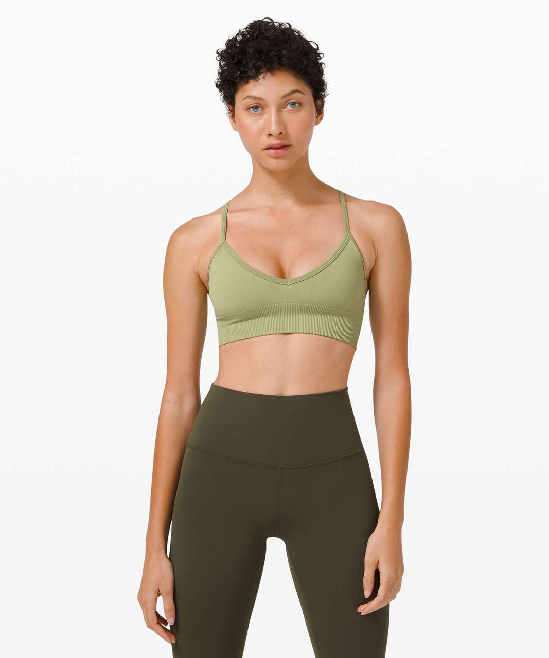 Lululemon Ebb to Street Bra *Light Support, C/D Cup - Vista Green - lulu  fanatics