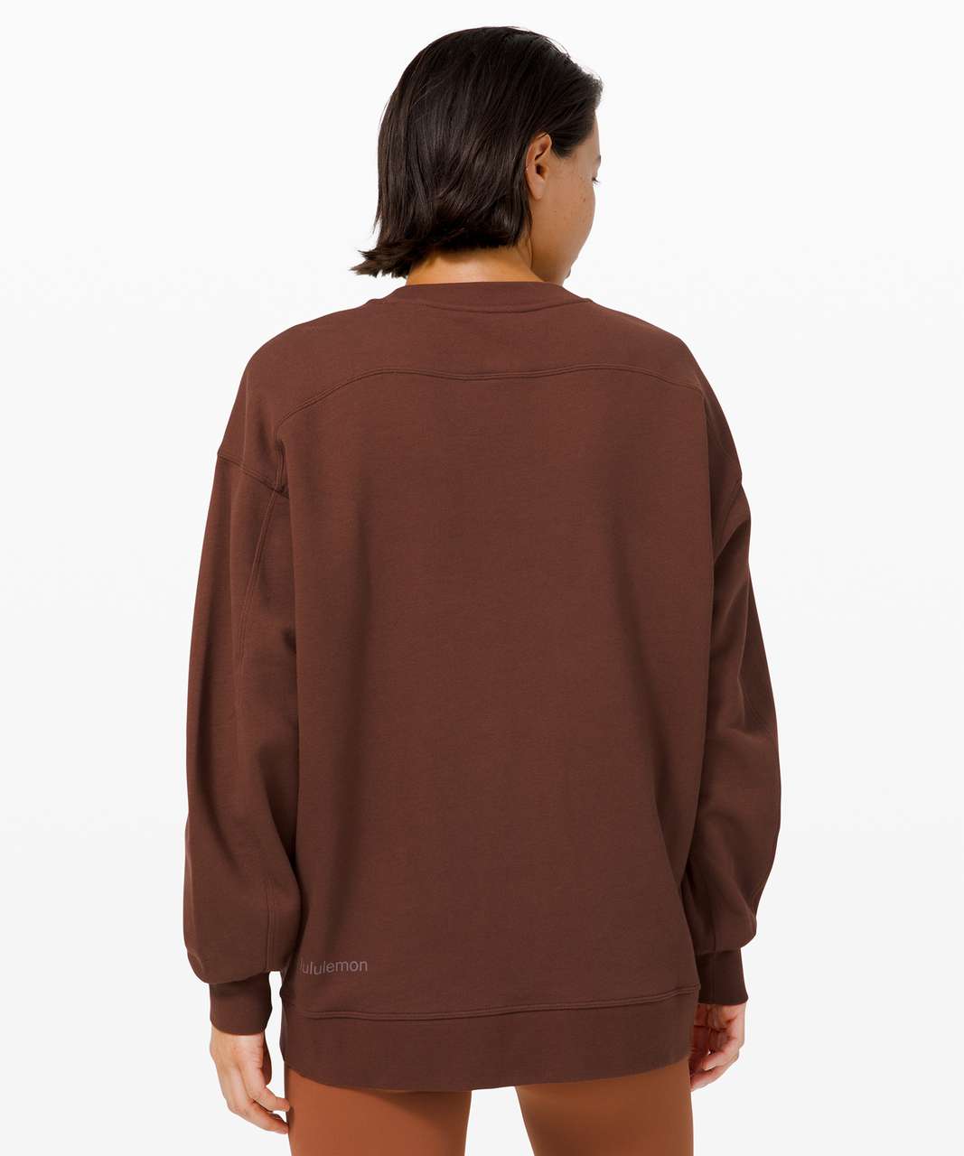lululemon athletica Perfectly Oversized Crew Sweatshirt - Color Black/tie  Dye - Size 10 in Brown