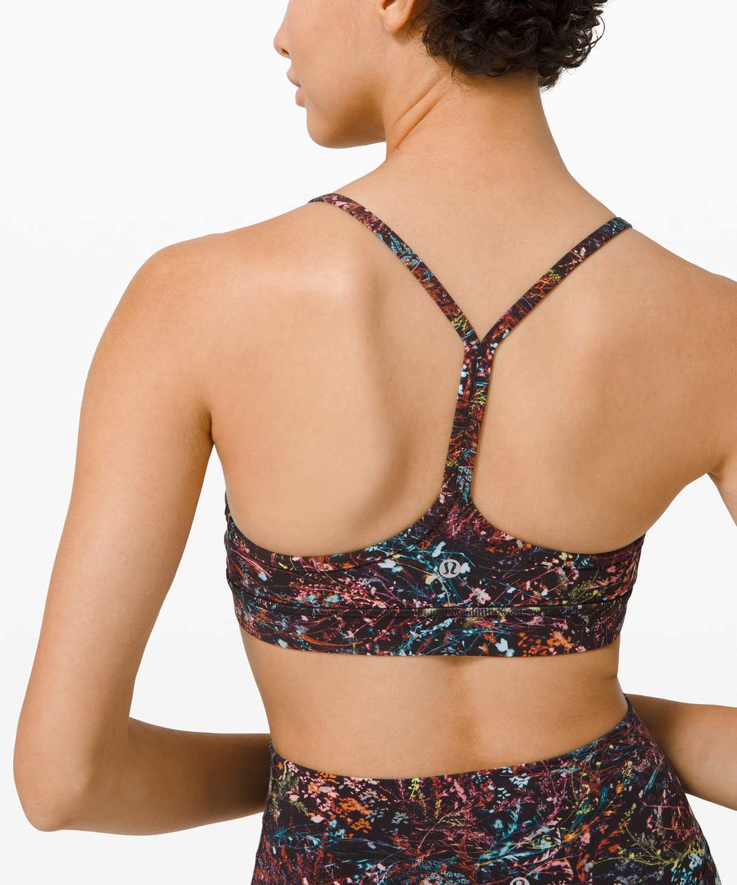 Lululemon Flow Y Bra Nulu *Light Support, B/C Cup - Foliage Overlay Multi