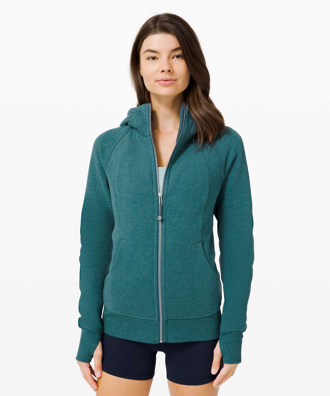 Lululemon Scuba Oversized 1/2 Zip Hoodie - Heathered Desert Teal