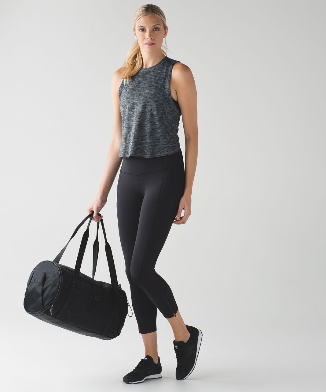 Lululemon Fast As Light Muscle Tank - Heathered Black