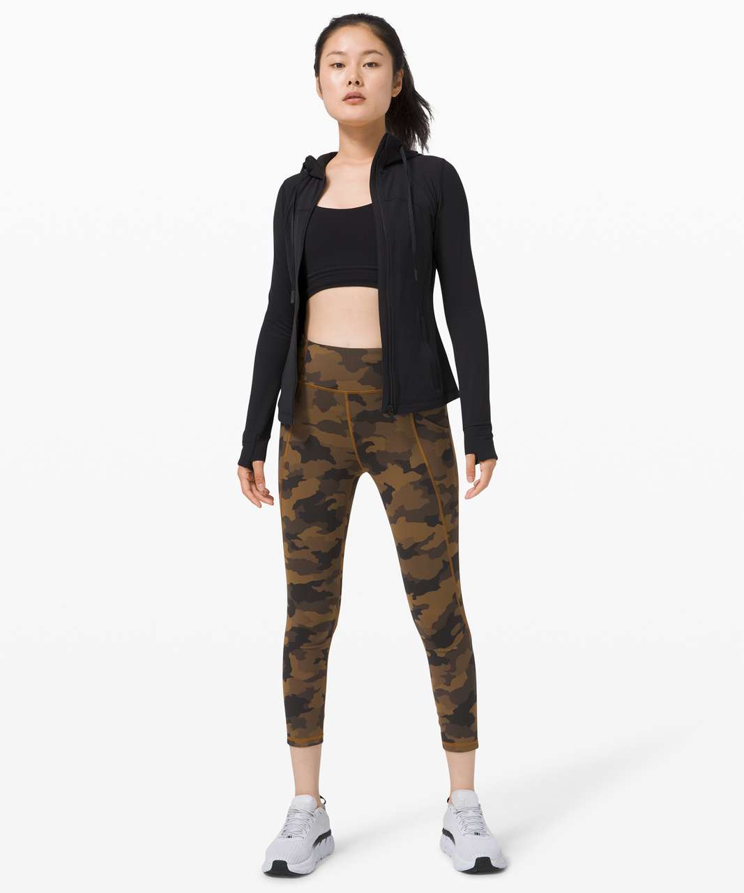 Lululemon Time To Sweat Crop 23 - Formation Camo Deep Coal Multi - lulu  fanatics