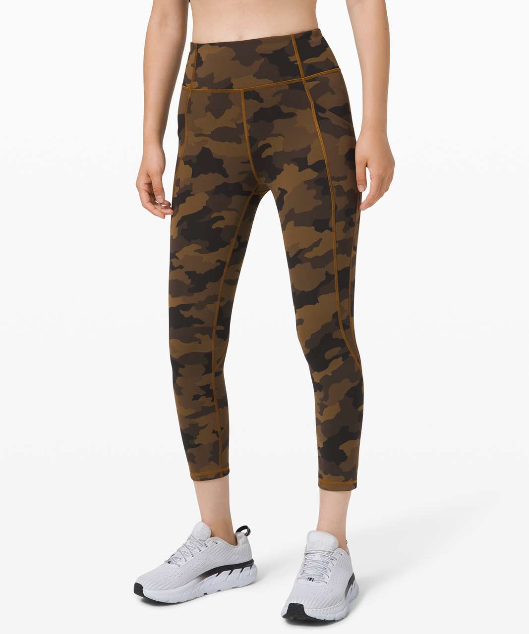 Lululemon Time To Sweat Crop 23" - Heritage 365 Camo Burnt Caramel