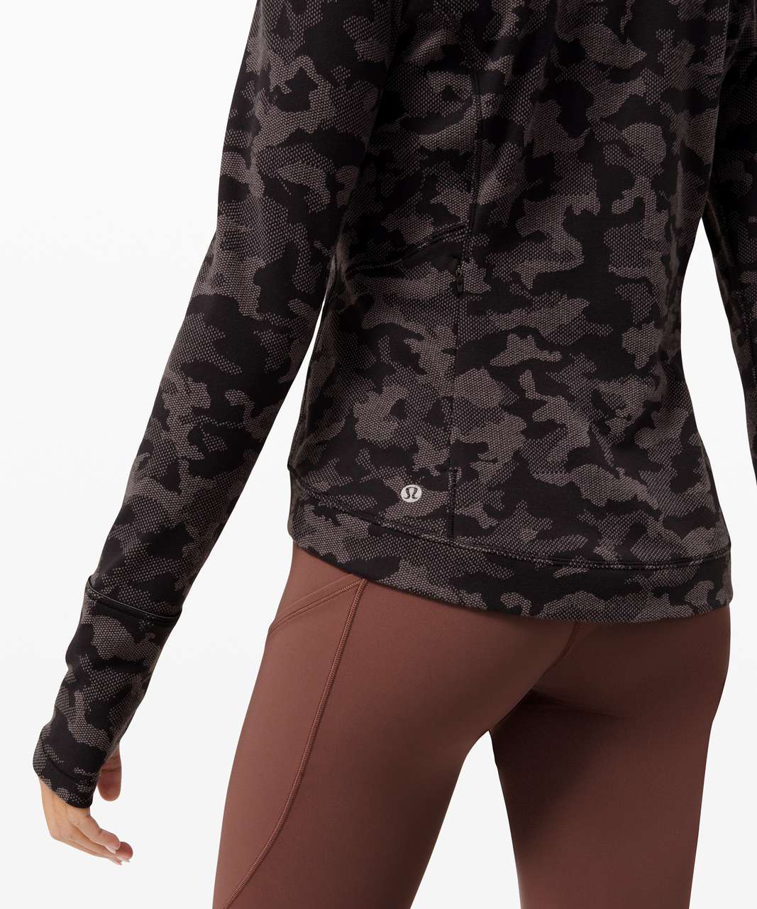 NWT Lululemon Close to Crossing Long Sleeve Rulu Heritage Camo Jacquard  Black 6