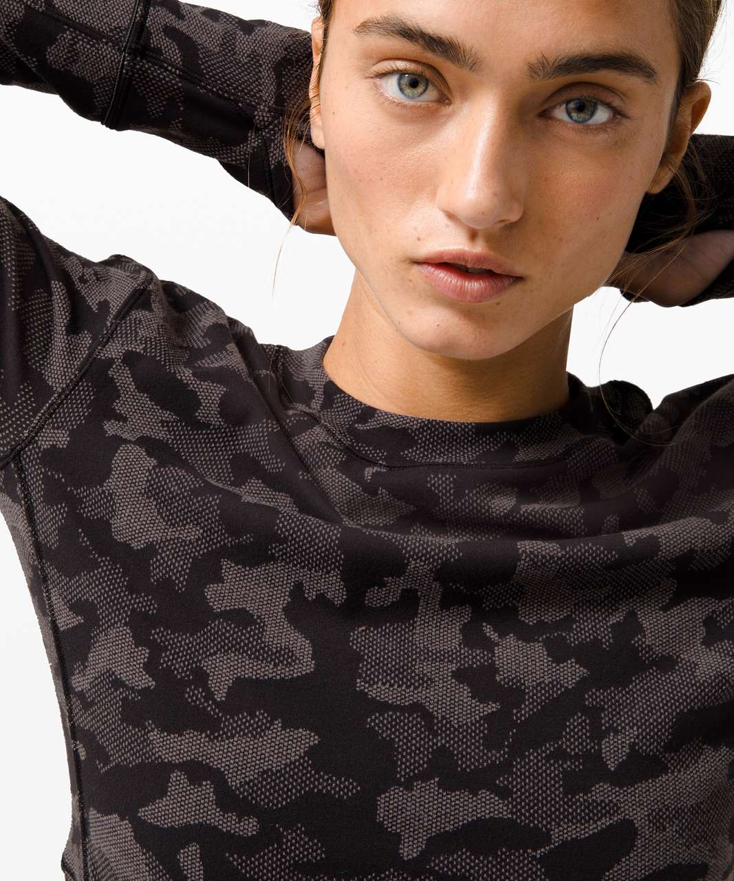 Lululemon Close to Crossing Long Sleeve *Rulu - Heritage Camo Jacquard Black Lunar Rock