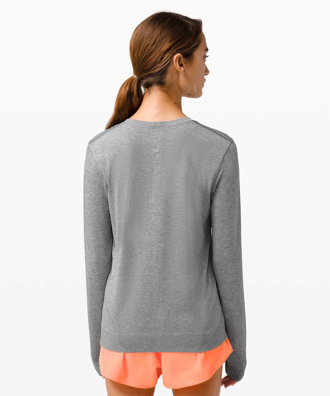 Lululemon Swiftly Breathe Long Sleeve - Slate / White