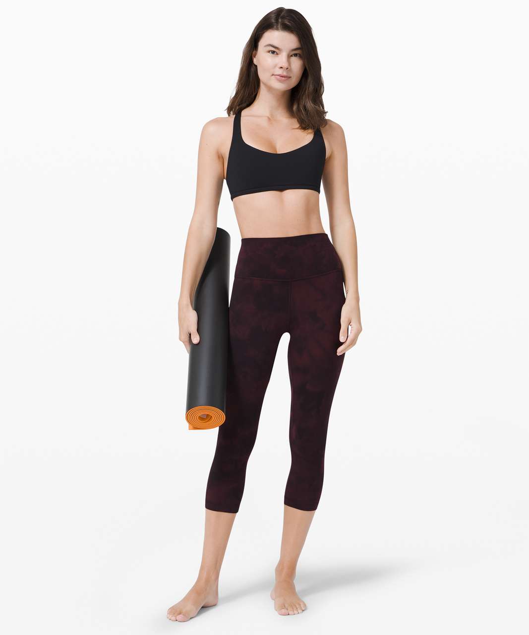 Lululemon Align Crop *21 - Code Emboss Black - lulu fanatics