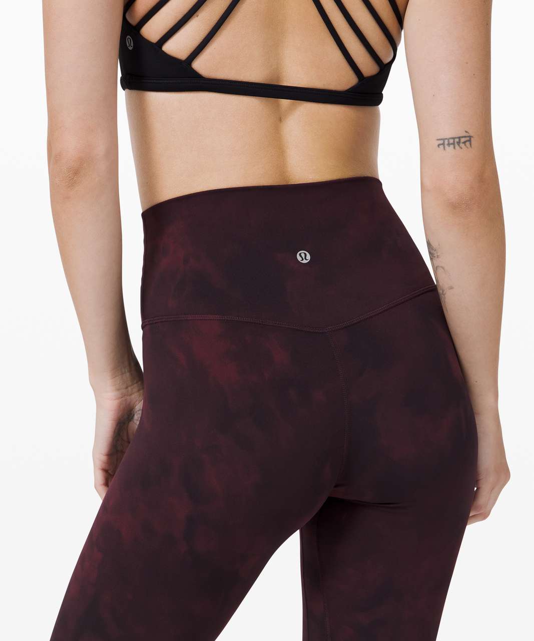 Lululemon Align Crop 21 *Diamond Dye - Diamond Dye Cassis Black - lulu  fanatics