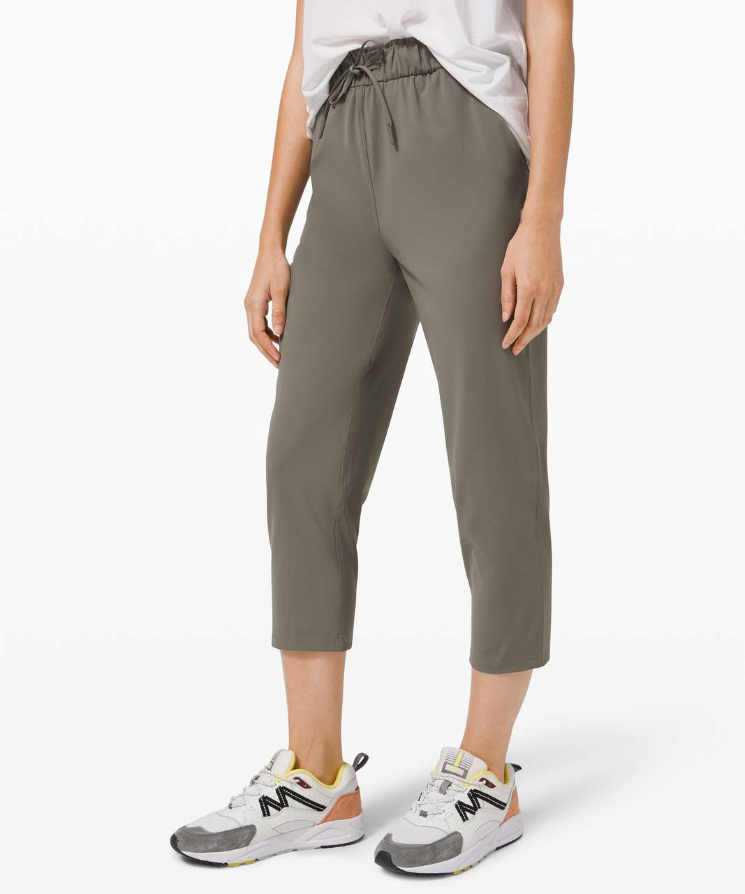 Lululemon Zip The Line Crop *23 - Dark Olive / Grey Sage - lulu fanatics