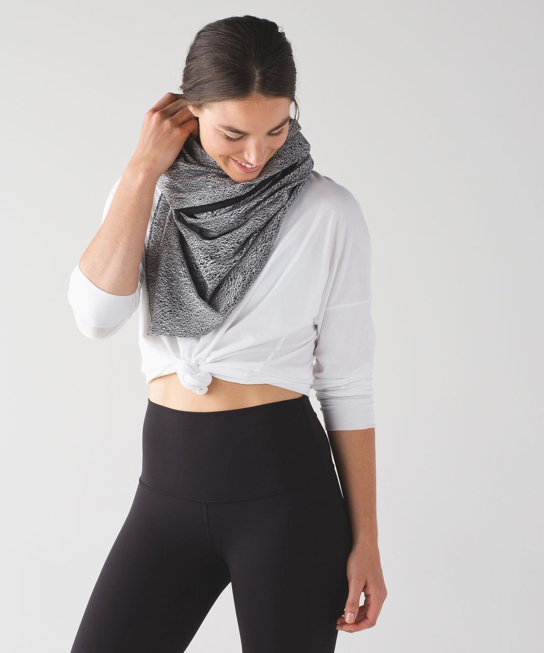 Lululemon Vinyasa Wrap - Running Luon Spray Jacquard White Black / Black