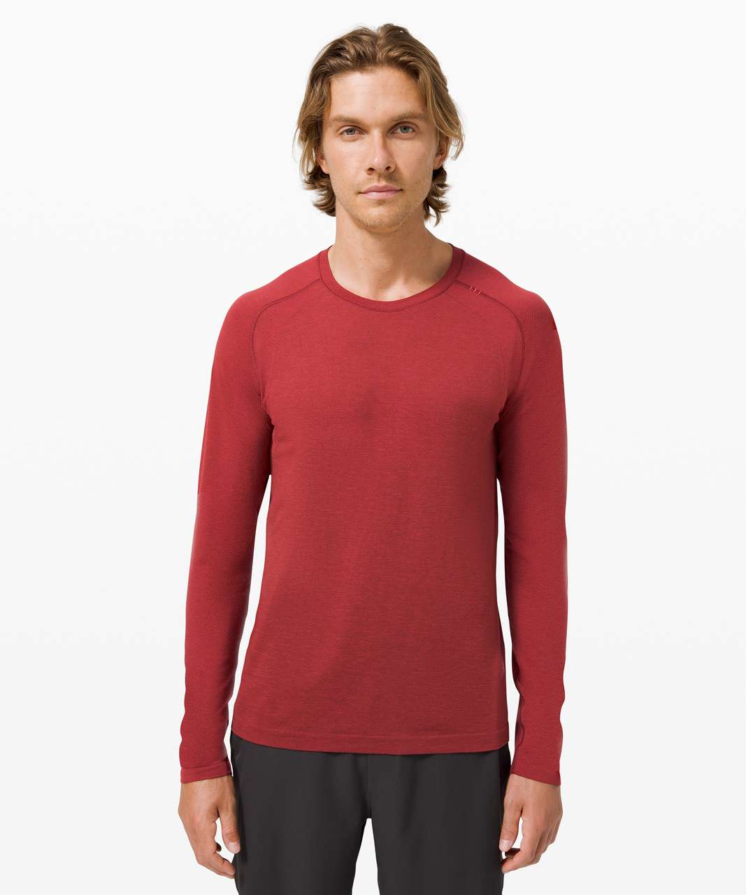 Lululemon Metal Vent Tech Long Sleeve 2.0 - Dark Red / Savannah