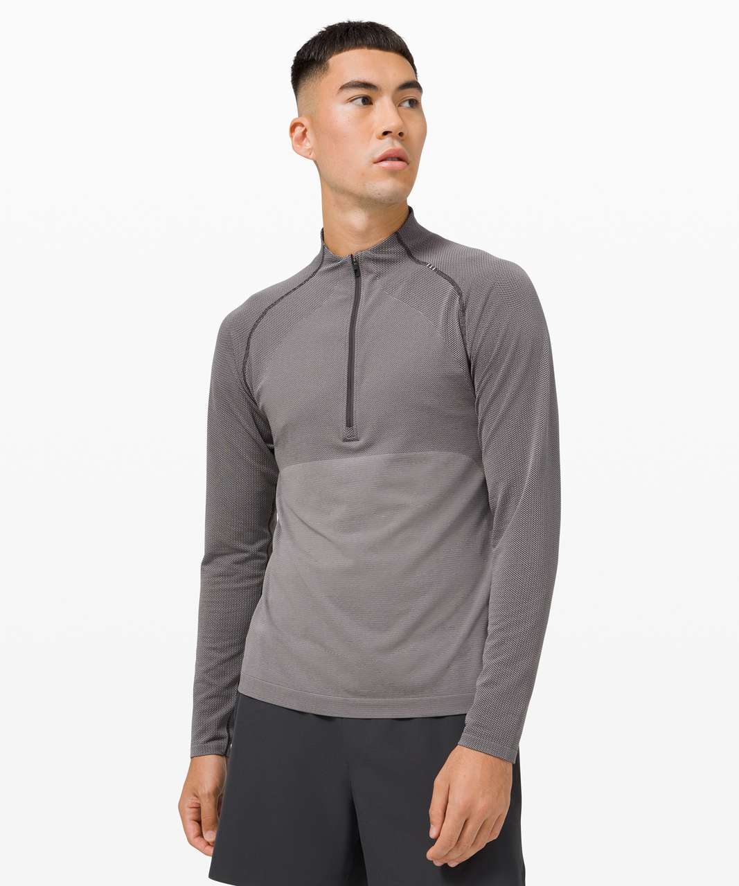 Lululemon Metal Vent Tech 1/2 Zip 2.0 - Feeder Stripe Graphite Grey / Vapor