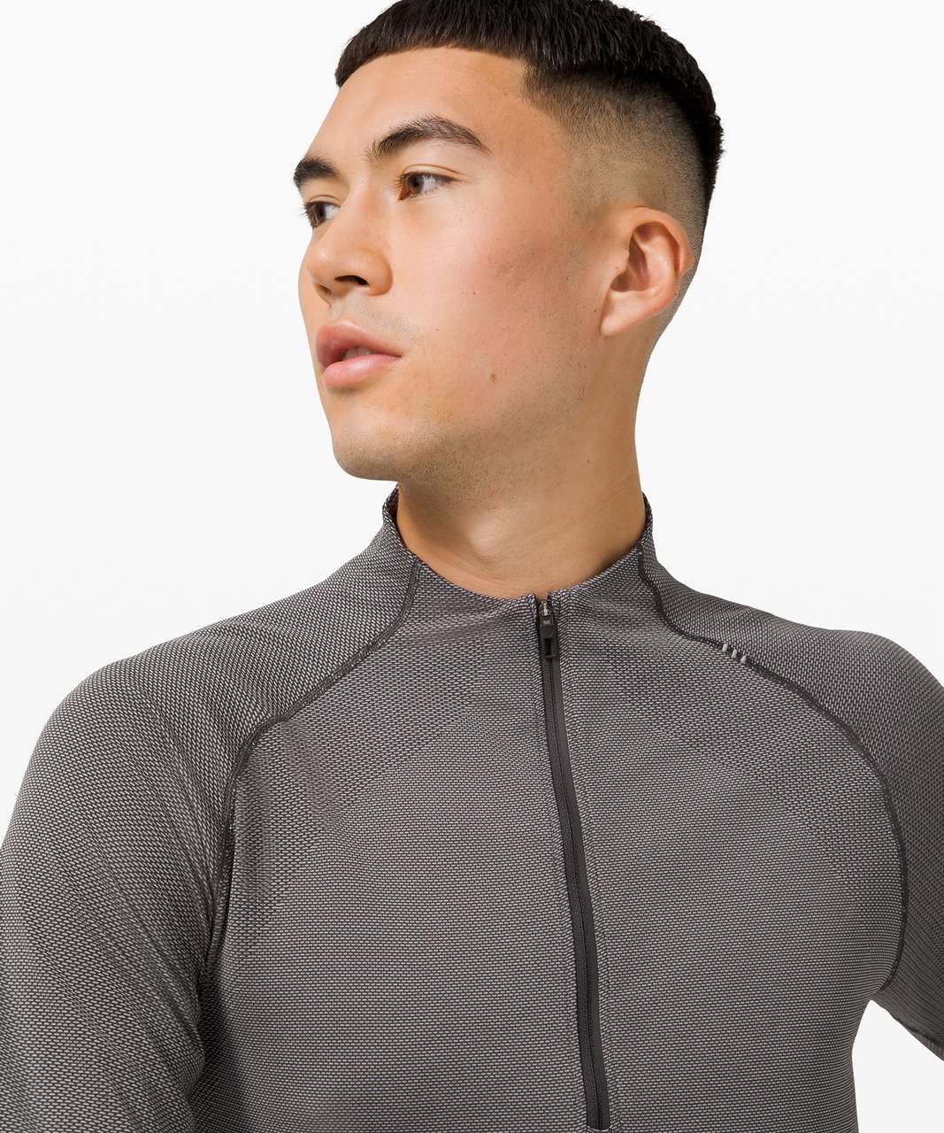 Lululemon Metal Vent Tech 1/2 Zip 2.0 - Feeder Stripe Graphite Grey / Vapor