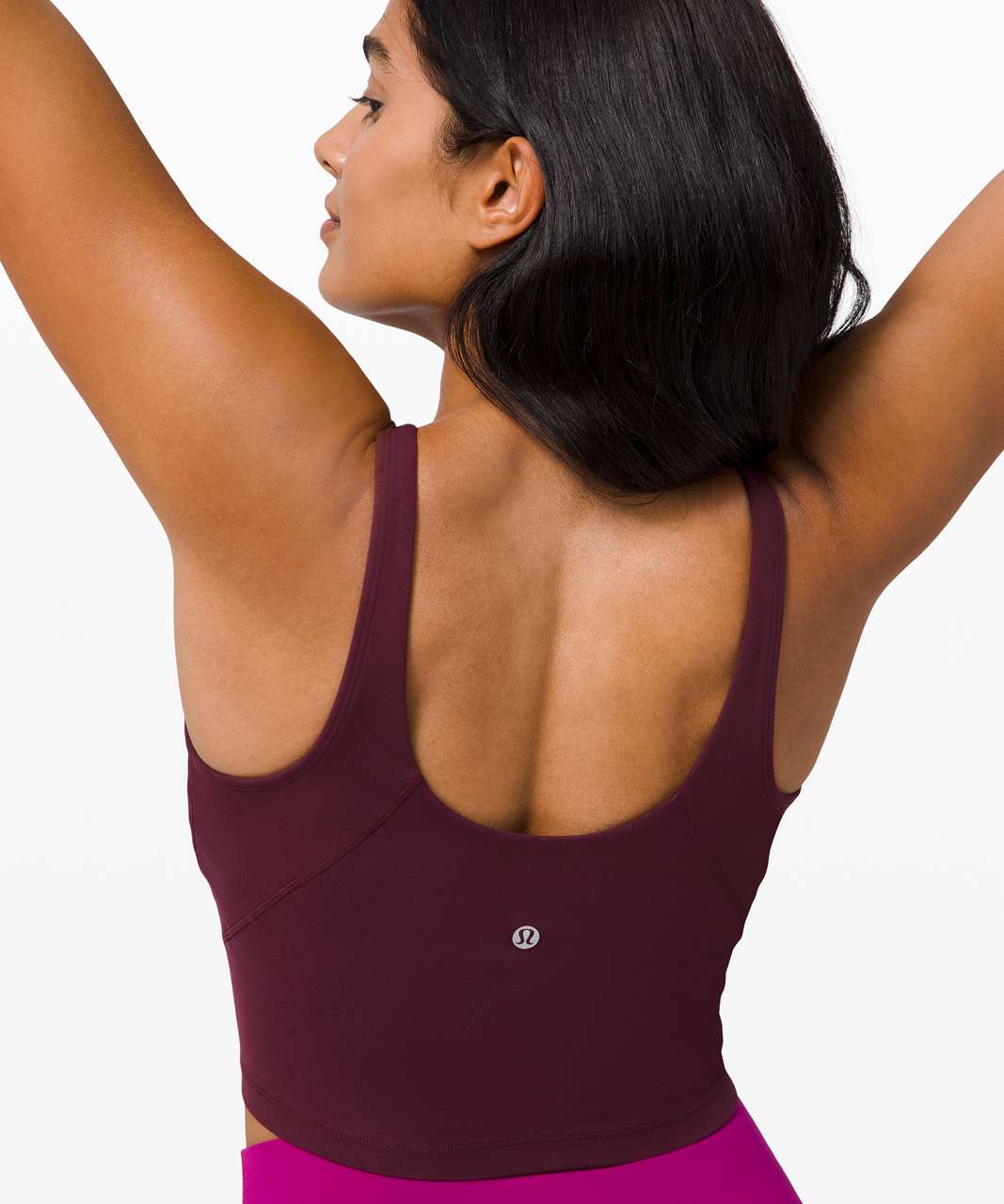 pink puff + cassis is a total win for me! ✨ gathered front align tank (10) pink  puff & 25” aligns scallop* (6) cassis : r/lululemon