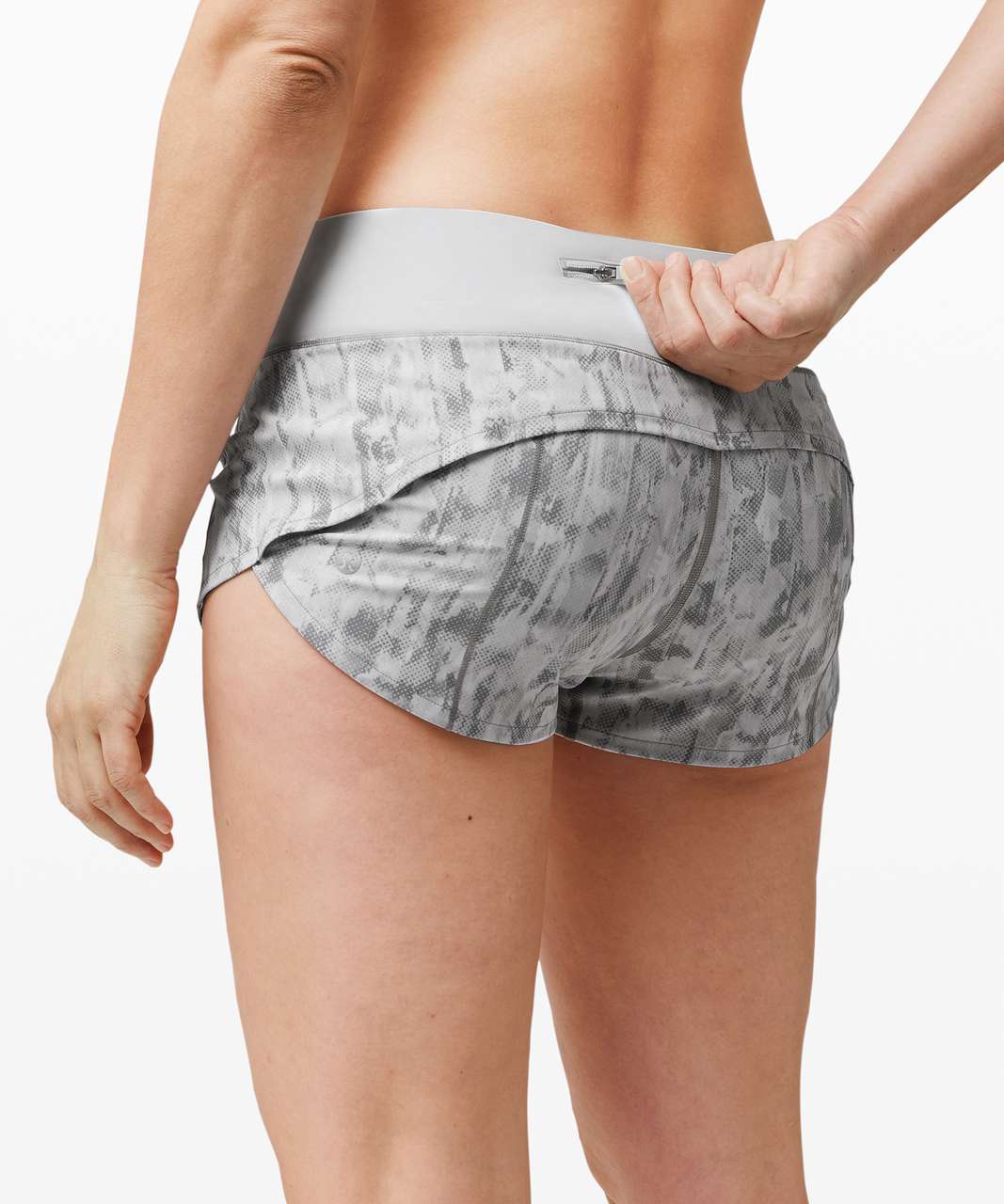 Lululemon Speed Up Mid-Rise Short 4 - Hideaway Camo Deep Coal