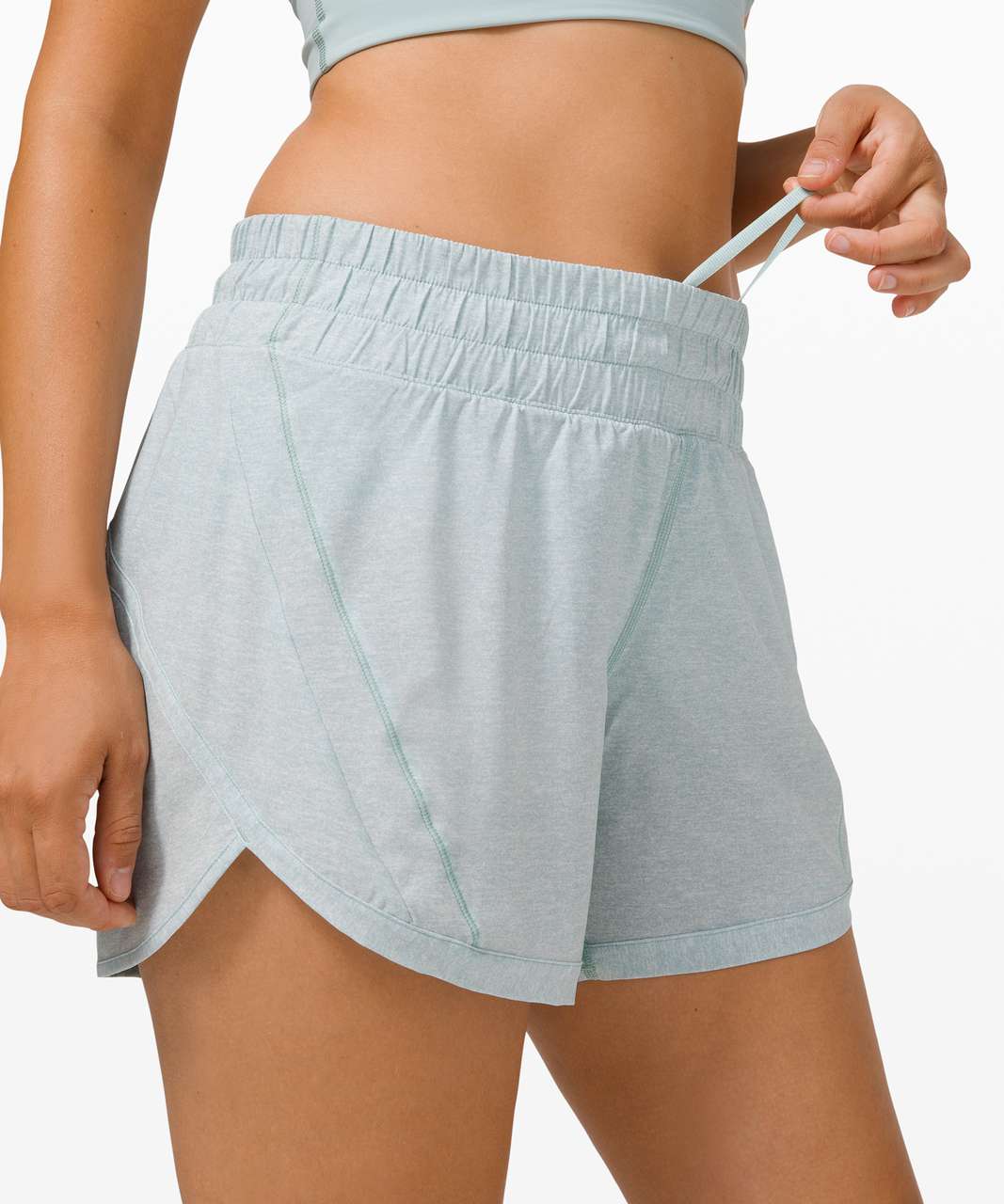 Lululemon Track That Short 5" - Heather Lux Multi Hazy Jade