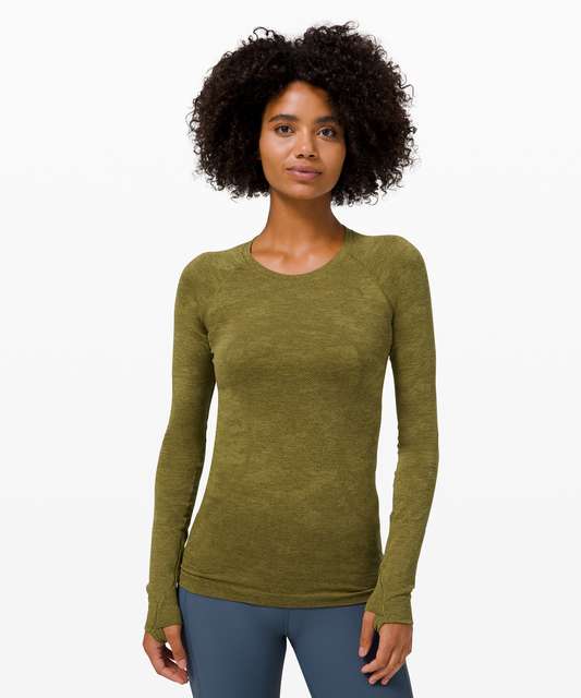 Lululemon Swiftly Tech Long Sleeve Crew - Heathered Jungle - lulu fanatics