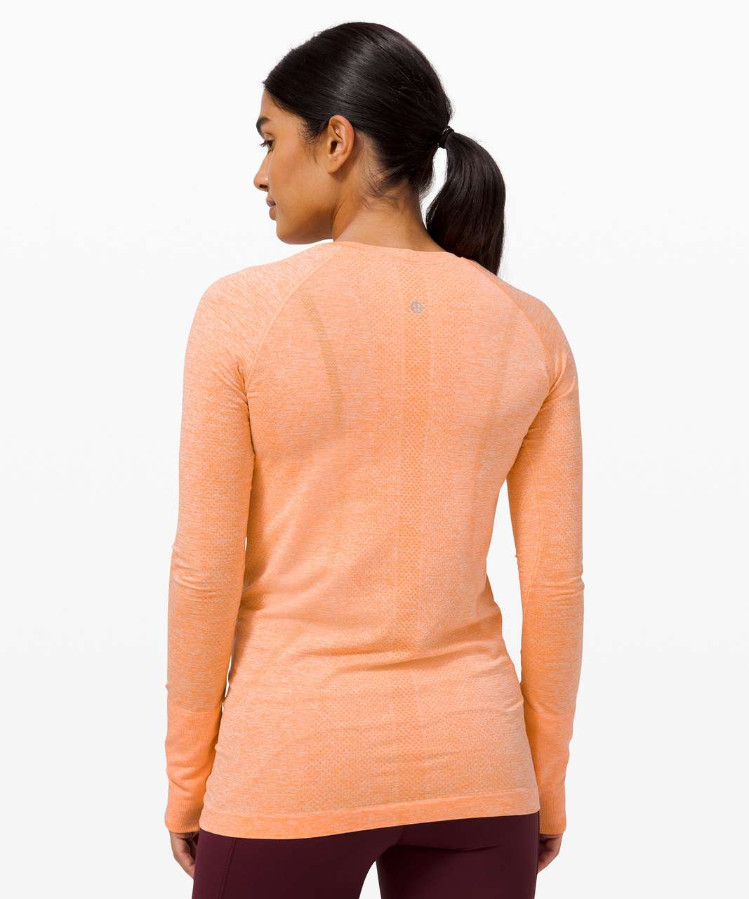 Lululemon Swiftly Tech Long Sleeve 2.0 - Amber Orange / White