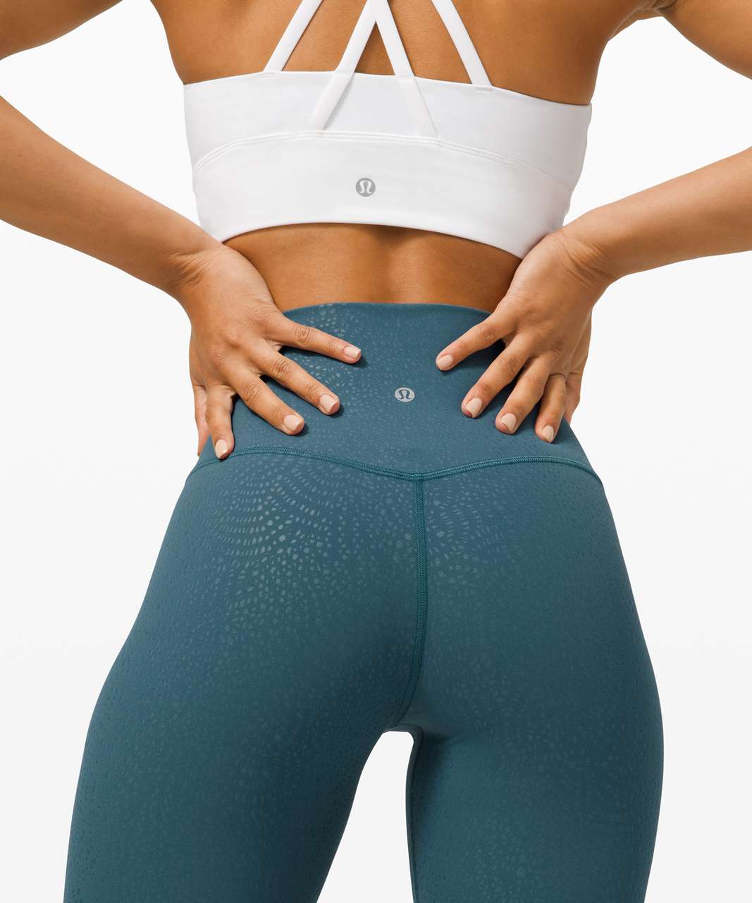 Lululemon Align Pant II 25 - Filigree Emboss Bermuda Teal - lulu