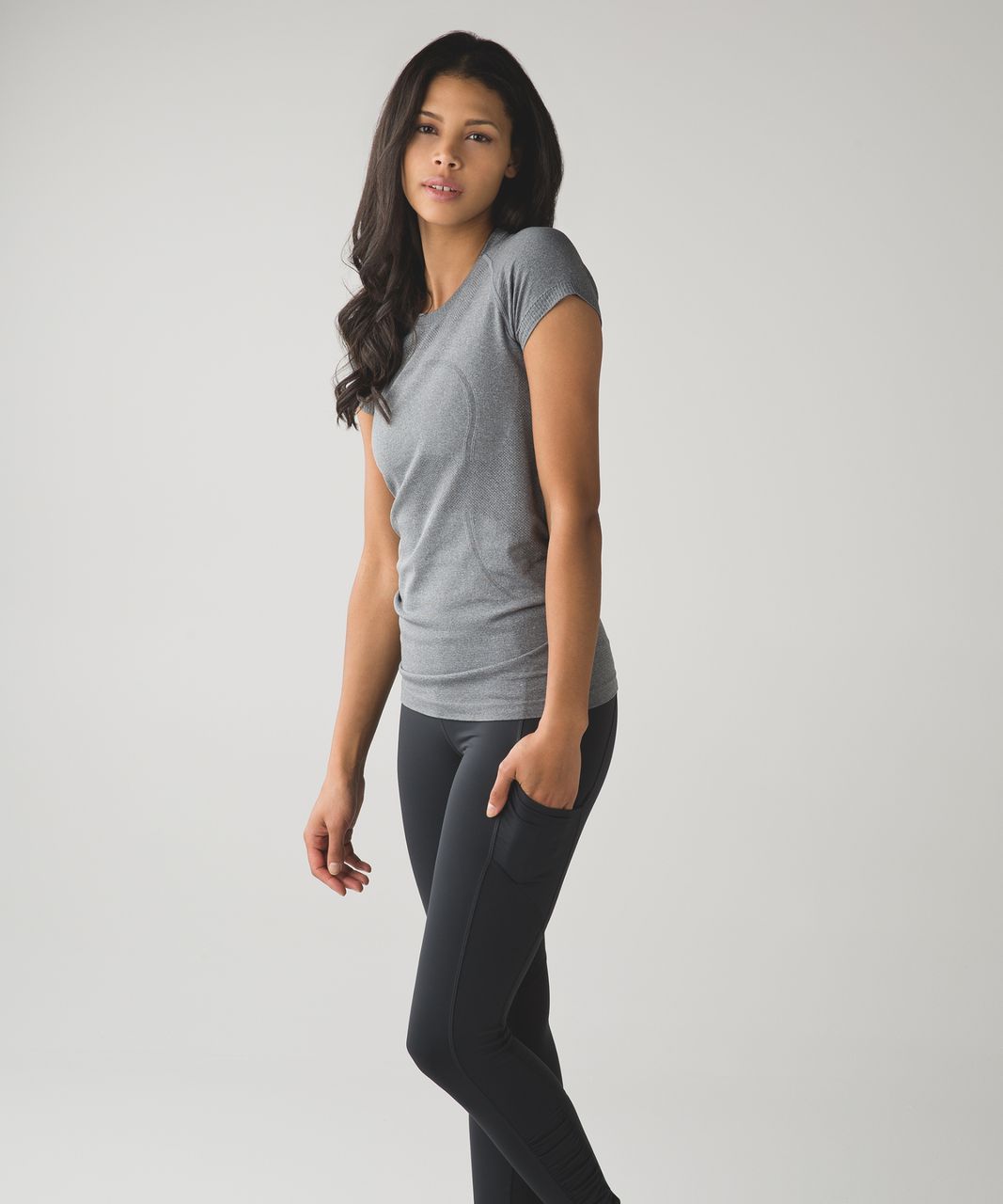 Lululemon Swiftly Tech Short Sleeve Crew - Heathered Slate