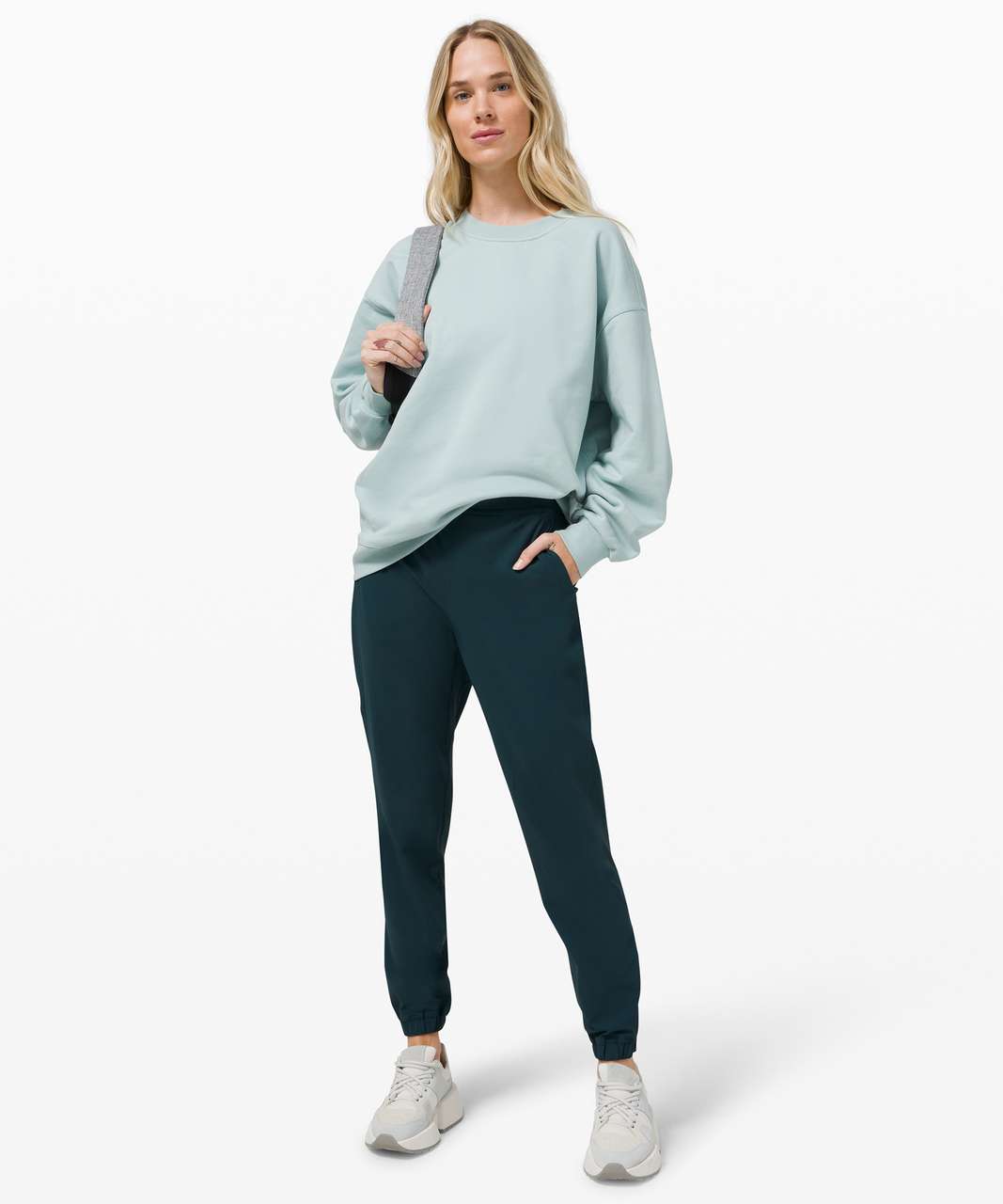 Lululemon Perfectly Oversized Crew - Hazy Jade - lulu fanatics