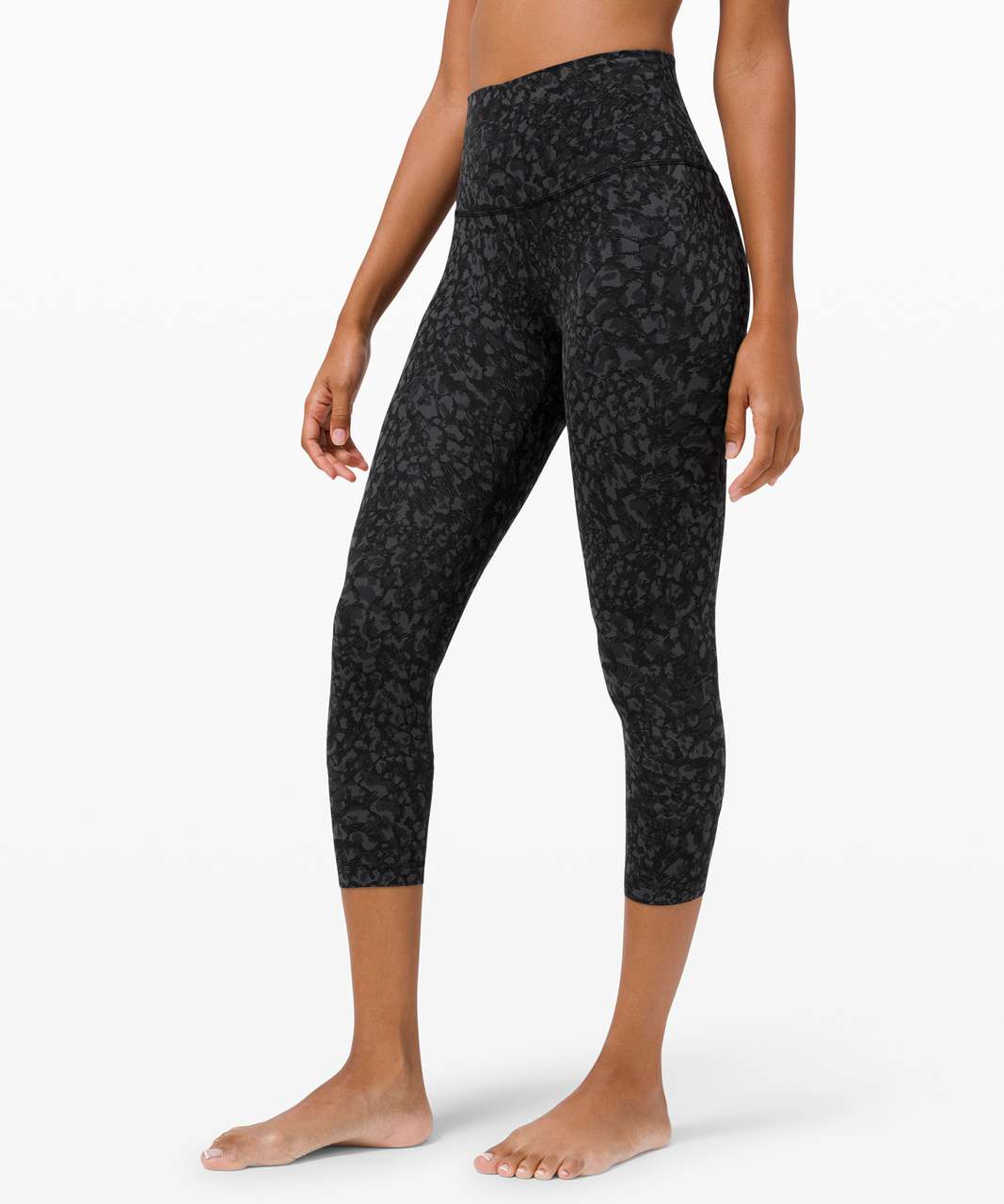 NEW Lululemon Women's Align HR Crop 23 Heritage Camo Deep Coal Multi Size  12