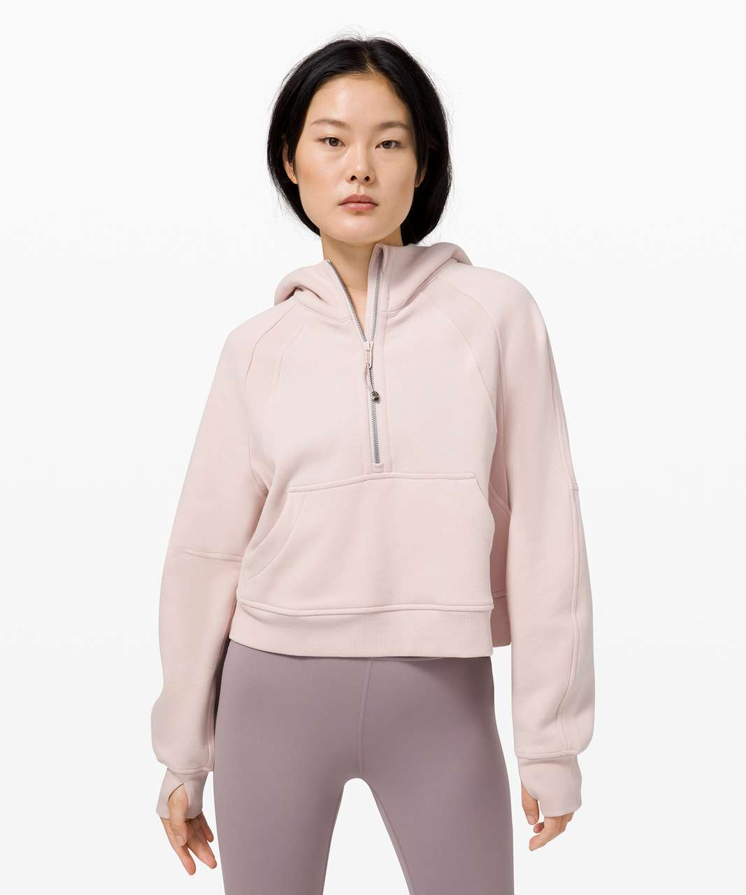 Lululemon Scuba Oversized 1/2 Zip Hoodie - Feather Pink - lulu fanatics