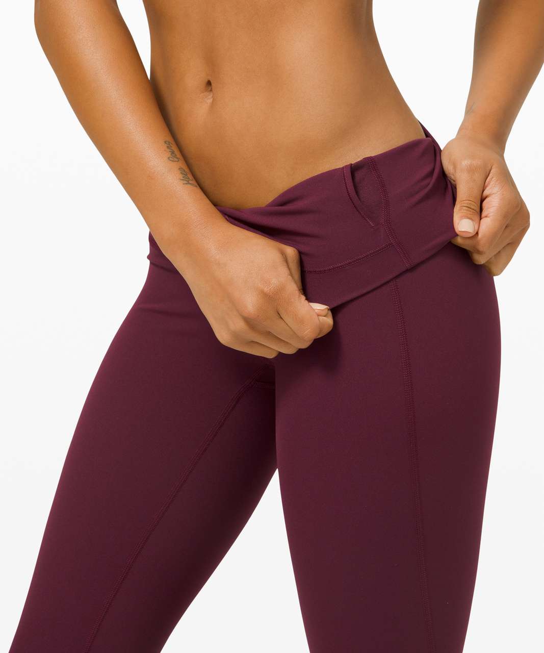 Lululemon Wunder Under High-Rise Crop 23" *Updated Scallop Full-On Luxtreme - Cassis (First Release)