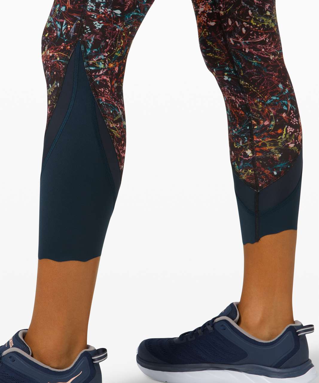 Lululemon Wunder Under High-Rise Crop 23" *Updated Scallop Full-On Luxtreme - Foliage Overlay Multi