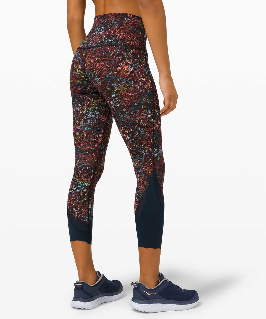 Lululemon Wunder Under High-Rise Crop 23 *Updated Scallop Full-On Luxtreme  - Red Merlot - lulu fanatics