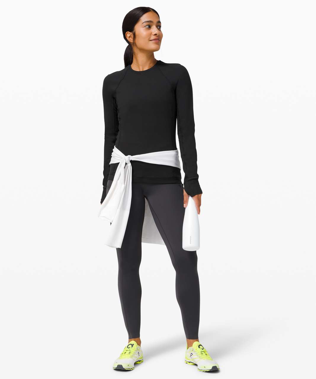 Lululemon Runderful Long Sleeve Heathered Herringbone Heathered