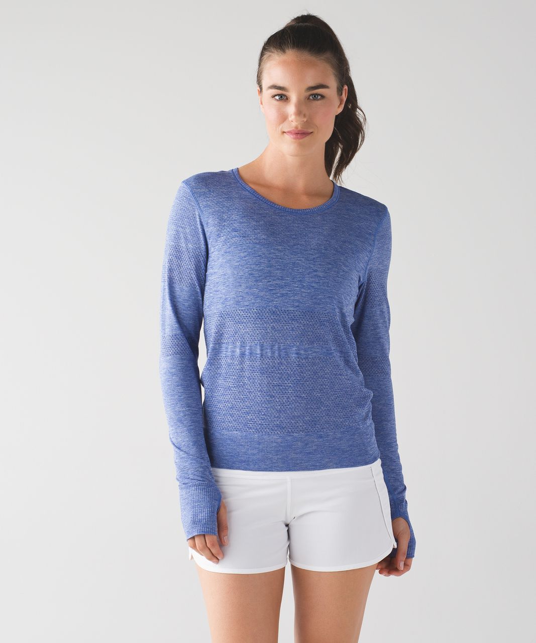 Lululemon Breeze By Long Sleeve II - Heathered Sapphire Blue