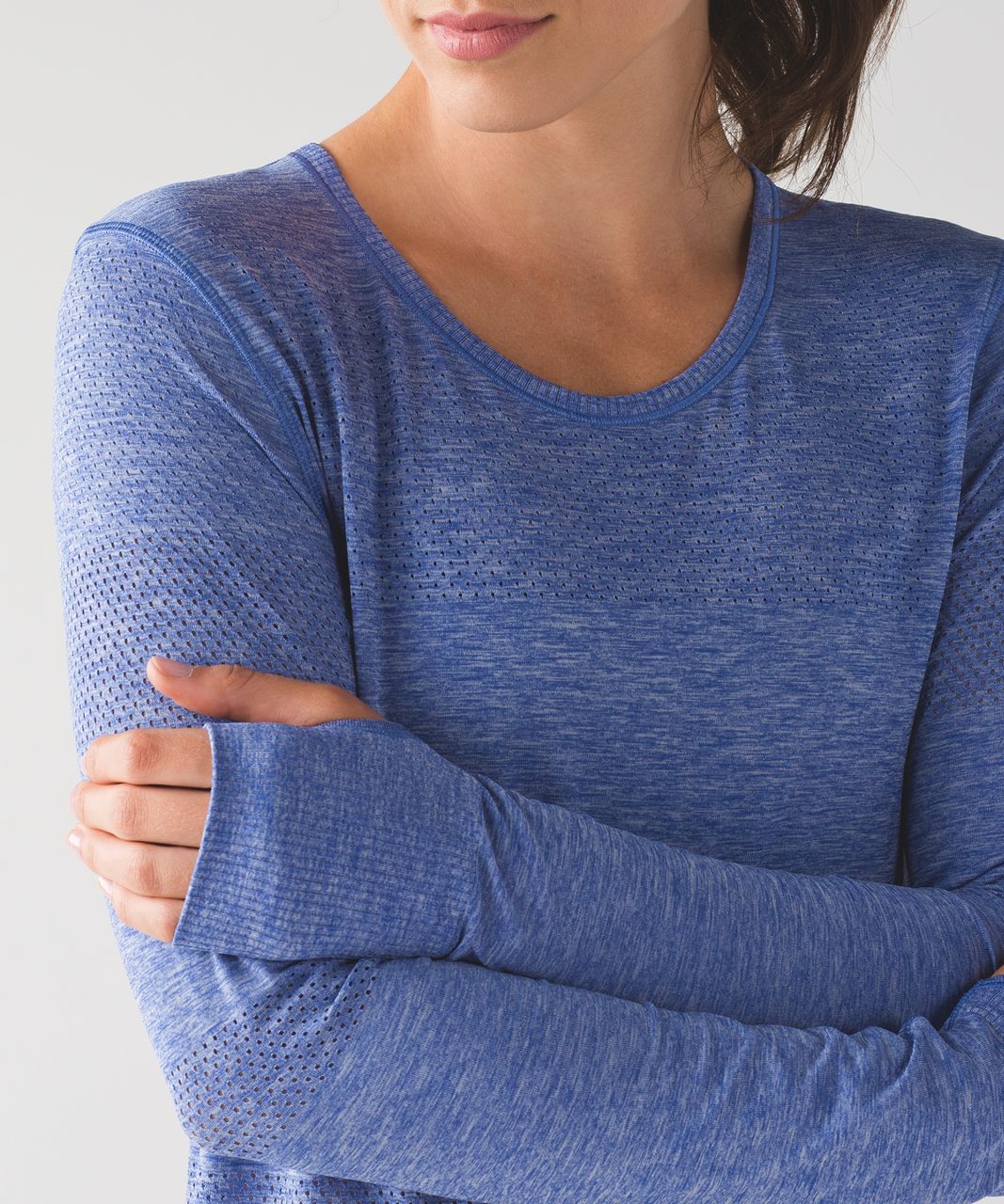 Lululemon Breeze By Long Sleeve II - Heathered Sapphire Blue