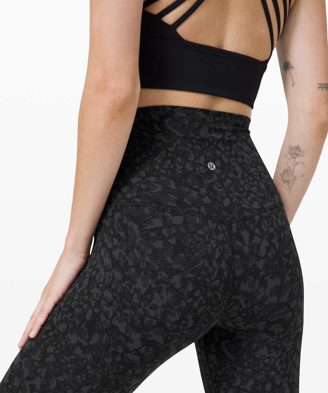 Lululemon Align Super High-Rise Crop 21" - Wild Thing Camo Deep Coal Multi