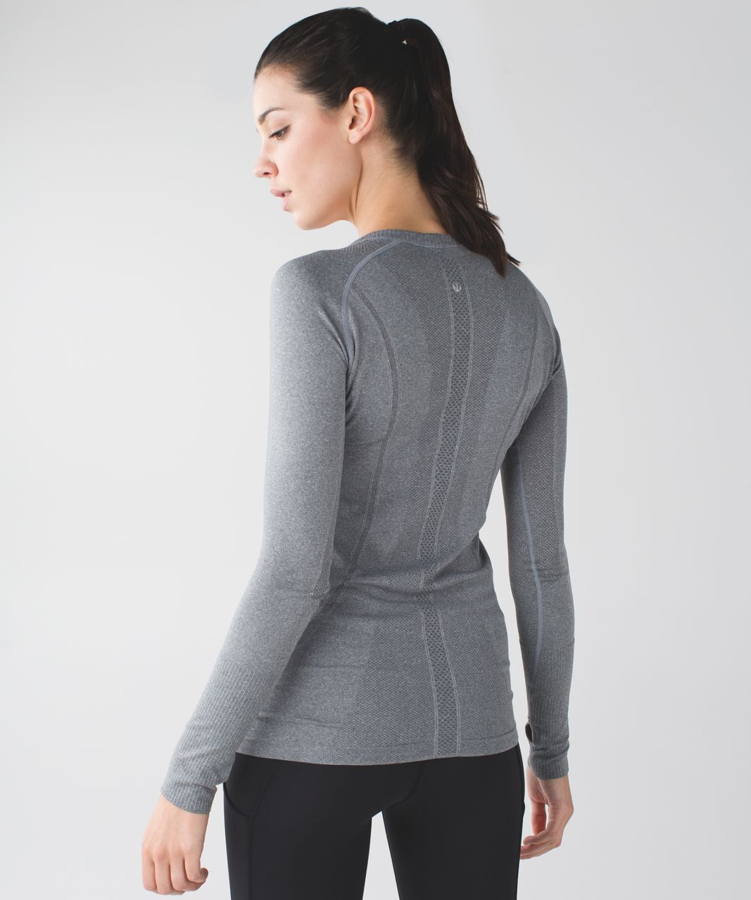 Lululemon Swiftly Tech Long Sleeve Crew - Black / Desert Teal