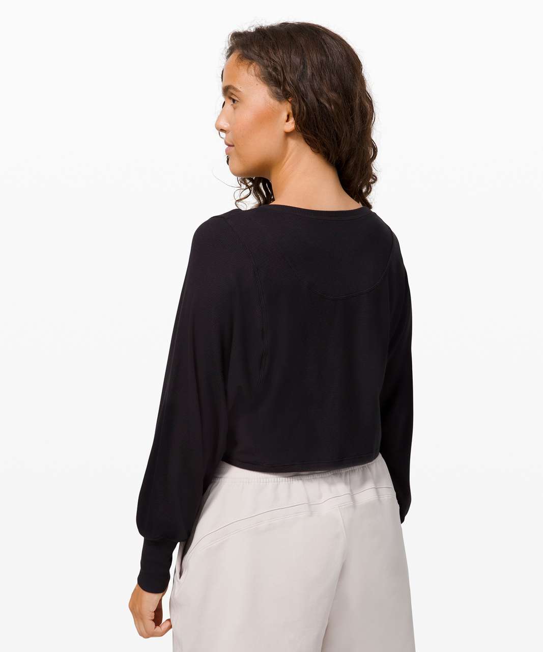 Lululemon LA Relaxed Crop Puff Long Sleeve - Black