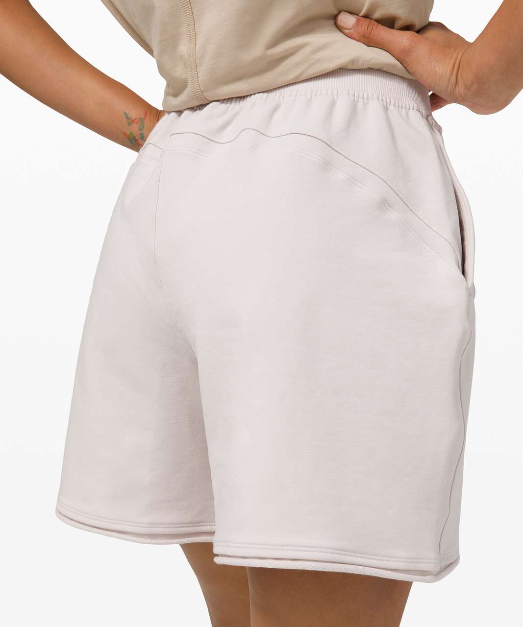 Lululemon LA French Terry High Rise Long Shorrt - Dune