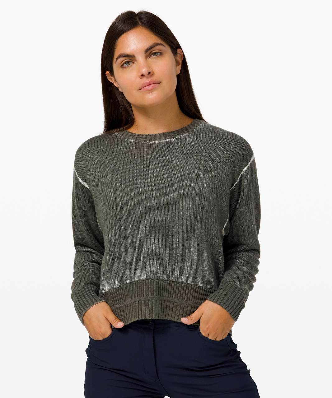 Lululemon Hazy Day Sweater - Landscape Green / Light Ivory