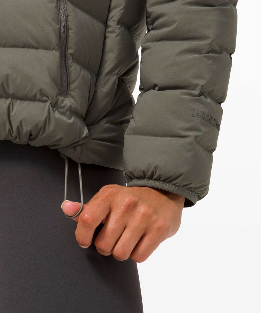 Lululemon Navigation Stretch Down Jacket - Grey Sage - lulu fanatics