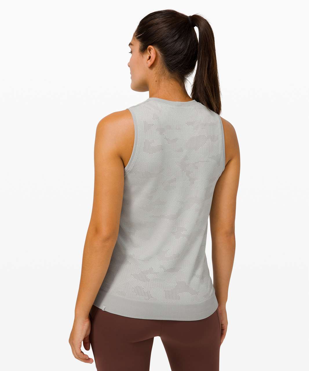 Lululemon Swiftly Breathe Muscle Tank - Vented Camo Silver Drop / Vapor