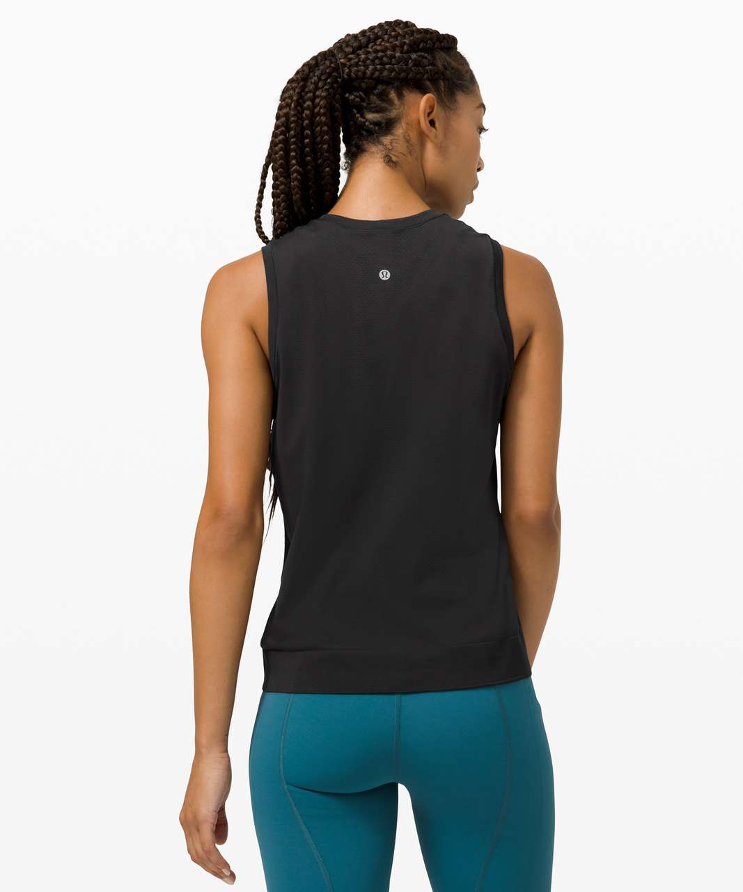 Lululemon Swiftly Breathe Muscle Tank - Black / Black - lulu fanatics